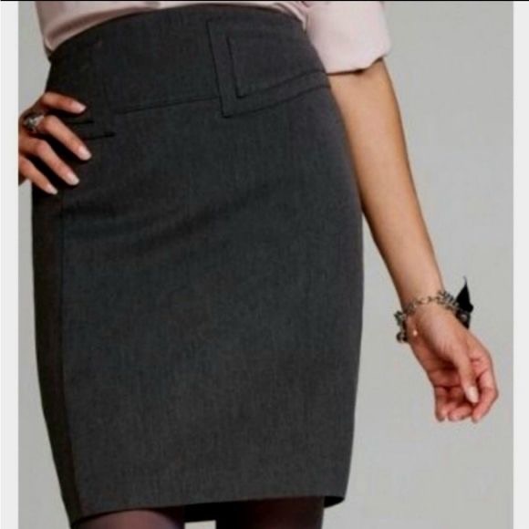 Express Grey Pencil Skirt* - Picture 6 of 7